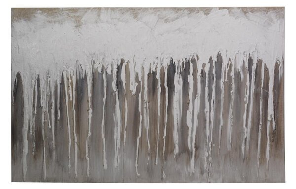 Quadro dipinto bianco marrone cm 60x90x3