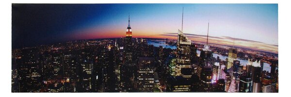 Quadro stampa città notturna cm 45x140