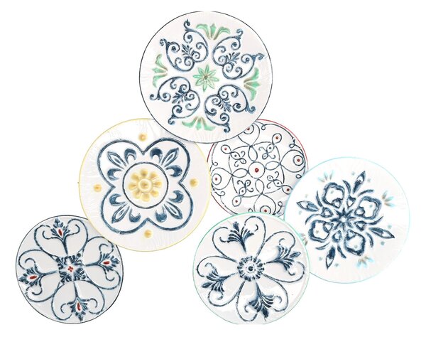 Decorazione da Parete in in metallo 6 piatti cm 90x70x6