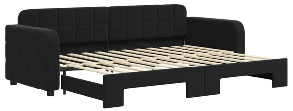 VidaXL Divano letto estraibile nero 80x200 cm Velluto