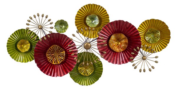 Decorazione da Parete in in metallo multicolor cm 120x59,1xh10,2