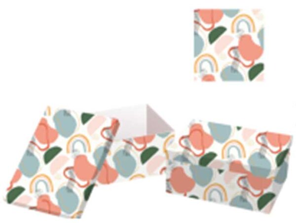 Set 10 Scatole cartone multicolor rettangolare