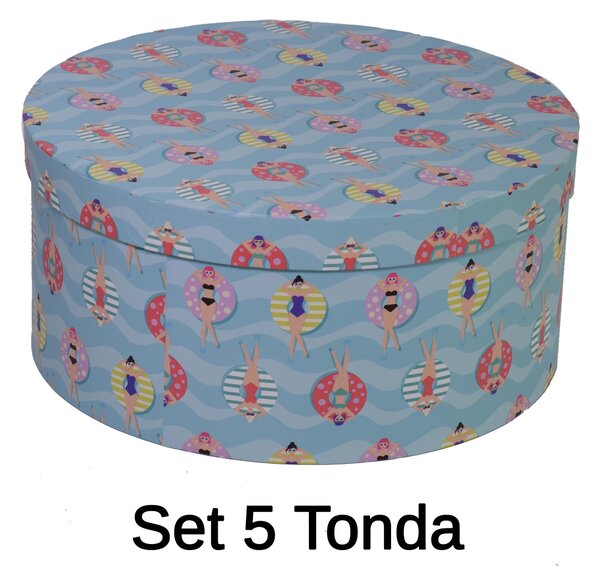 Set 5 Scatole cartone piscina tondo