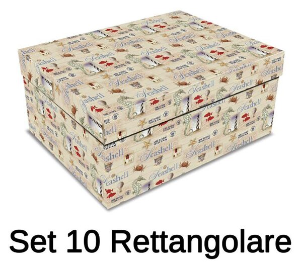 Set 10 Scatole cartone salvagente rettangolare