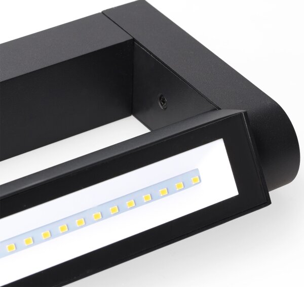 Brilagi - Lampada da parete LED per esterni SALERNO LED/12W/230V 35,5 cm nero IP65