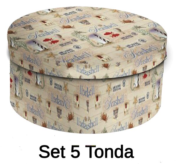 Set 5 Scatole cartone salvagente tondo