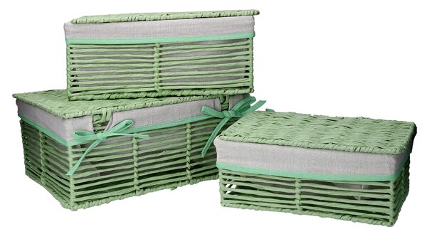 Set 3 Scatole paper hilary verde chiaro