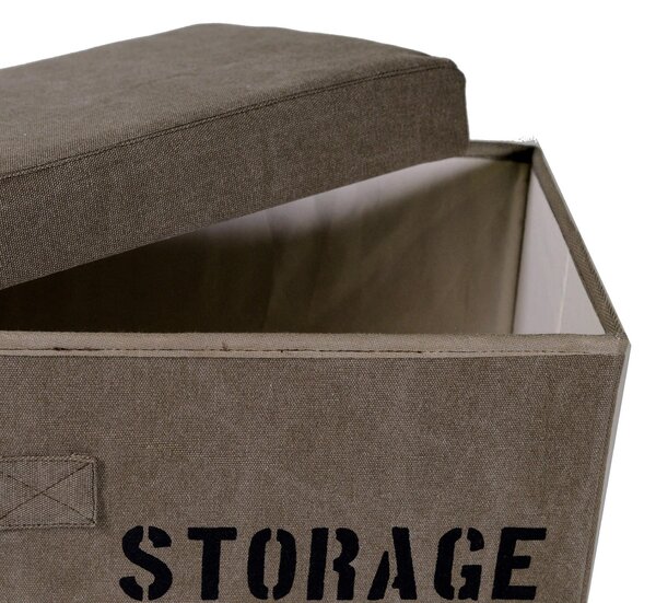 Set 2 Scatole in tessuto marrone storage quadro pieghevole