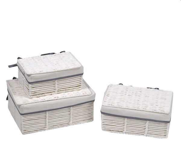 Set 3 Scatole paper hilary bianco