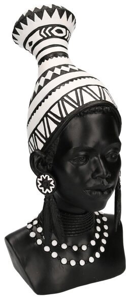 Statua in resina busto donna africana cm 23x16xh39