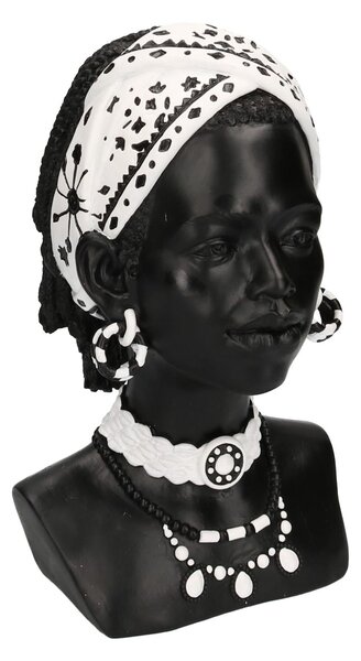 Statua in resina busto donna africana cm 18x20xh30