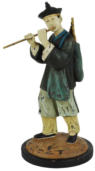 Statua in resina pifferaio cm Ø12xh24