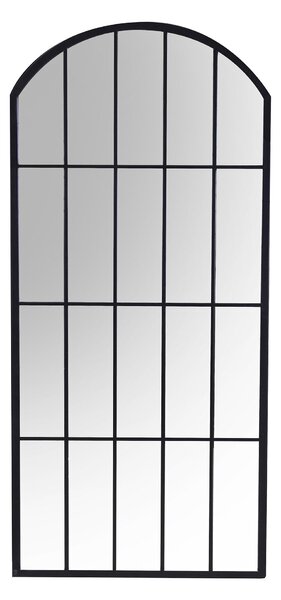 Specchio in metallo nero cm 64x2xh139