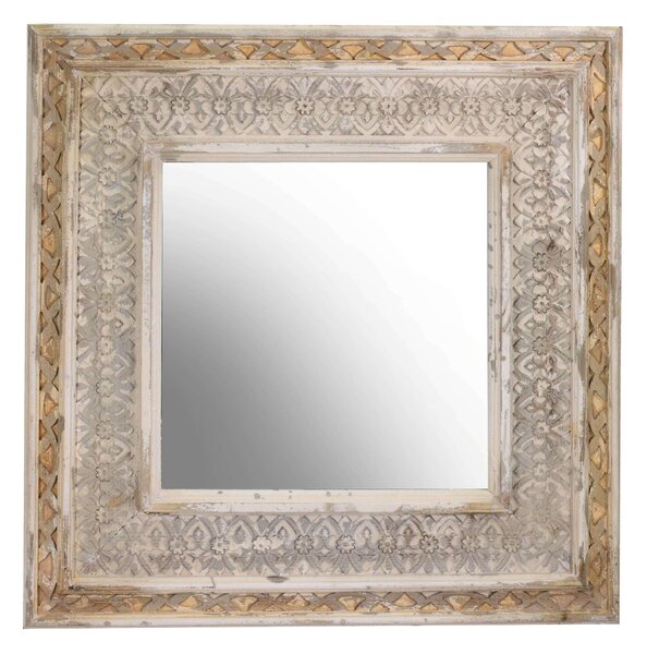 Specchio in legno quadro cm 92,5x5,5xh92,5