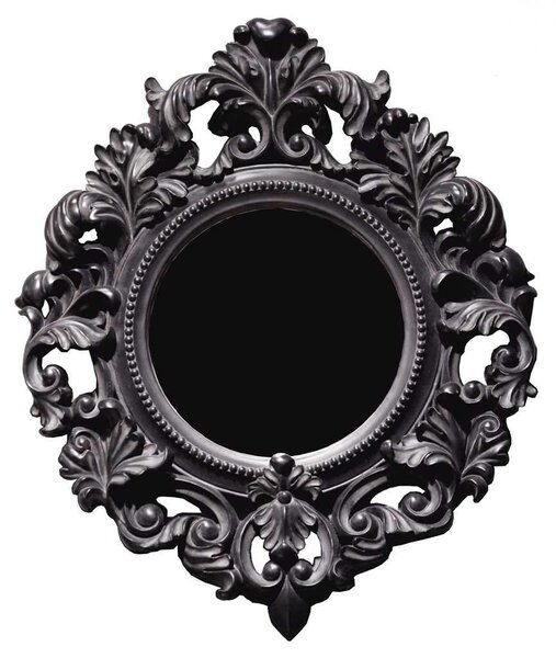 Specchio cornice nera in legno cm 61x74x7