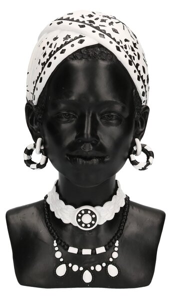 Statua in resina busto donna africana cm 18x20xh30
