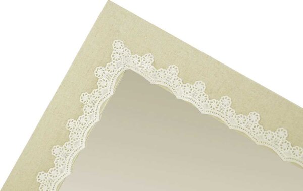 Specchio quadrato decoro pizzo cm 41,5x41,5x2