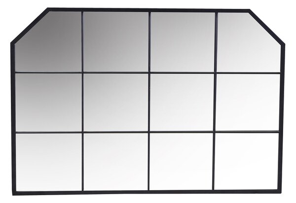 Specchio in metallo nero cm 100x2xh70