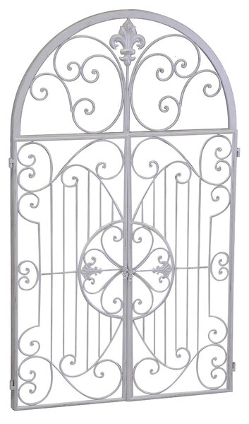 Specchio in metallo avorio cm 61x3xh103