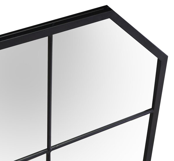 Specchio in metallo nero cm 100x2xh70