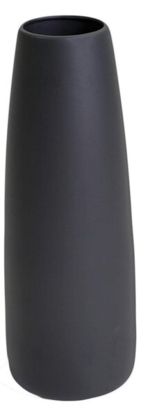 Vaso ceramica bombato nero opaco cm Ø16xh44,5