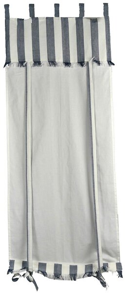 Tenda in tessuto a righe windy blu misto lino cm 58x160
