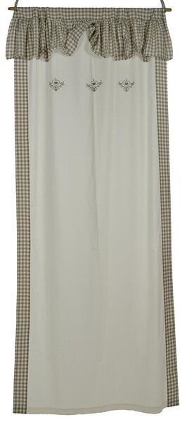 Tenda in tessuto simple heart con mantovana cm 140x300