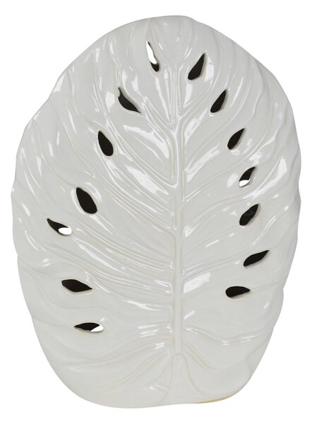 Vaso foglia bianco traforato cm 39x14,5xh48,5