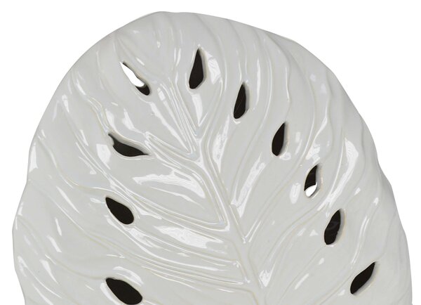 Vaso foglia bianco traforato cm 39x14,5xh48,5