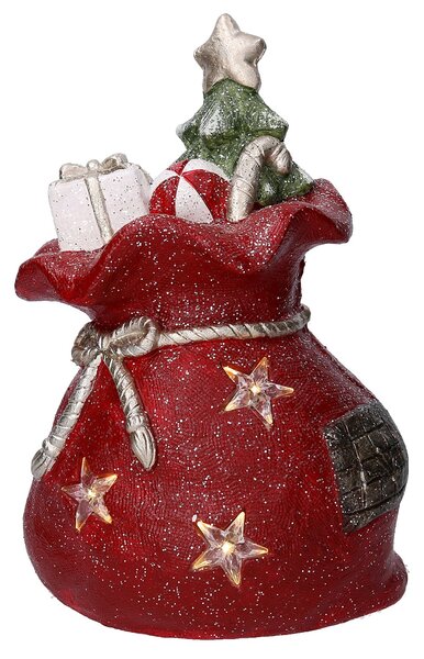 Pacco regalo in Resina con Led rosso cm 27x22xh40