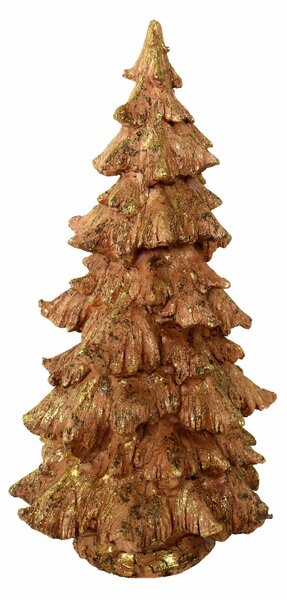 Mini Albero di Natale in Resina rosa glitter oro cm Ø24xh46