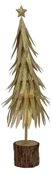 Mini Albero di Natale in Metallo oro cm Ø15xh56