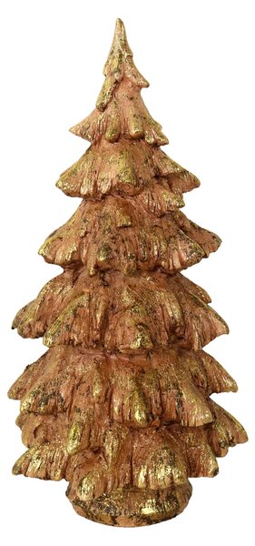 Mini Albero di Natale in Resina rosa glitter oro cm Ø20xh39