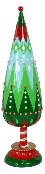 Mini Albero di Natale in Resina verde cm Ø12,8xh46,7