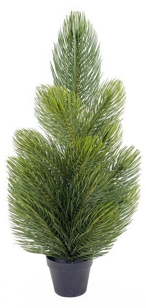 Albero di Natale Artificiale cm Ø48xh90 con 19 rami con vaso grivola verde