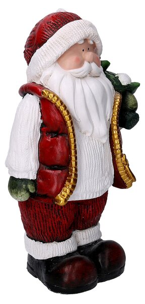 Pupazzo Babbo Natale in Resina con albero rosso cm 28x18xh42,5