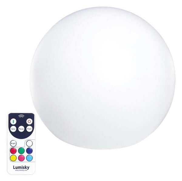 BOBBY ∅40cm palla luminosa LED galleggiante multicolore dimmerabile con telecomando e base a induzione
