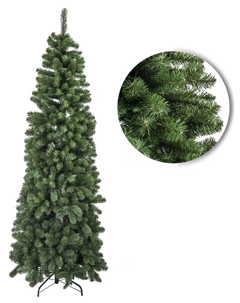Albero di Natale Artificiale 1217 rami cm Ø84xh240 monte Vettore slim verde