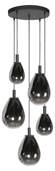 Steinhauer - lampada a sospensione - Glimsy - nero - vetro metallo - Ø 40cm - LED - 4198ZW