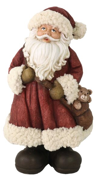 Pupazzo Babbo Natale in Resina rosso cm 18x17xh34