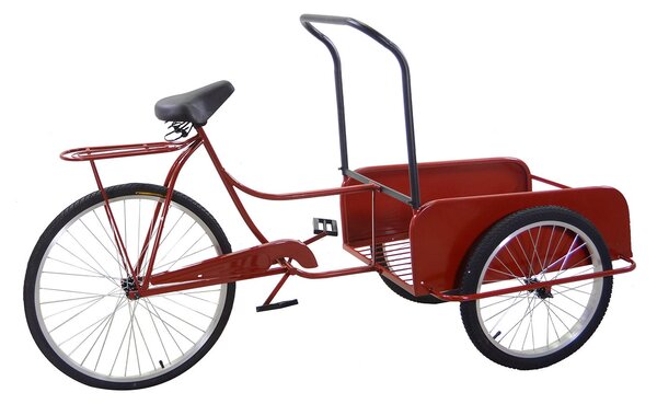 Bicicletta Decorativa in Metallo rosso cm 187x79xh95