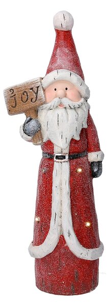 Pupazzo Babbo Natale in Resina con Led rosso cm 19x14xh55,5