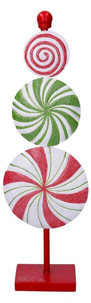 Caramella in Metallo con tre lecca-lecca multicolor cm 14,5x8xh46
