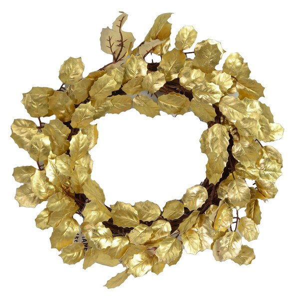 Coroncina foglie oro cm Ø45