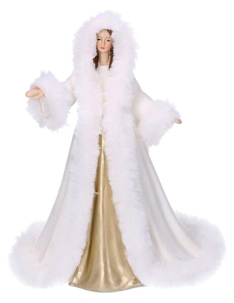 Statuina Donna in Resina bianco cm 18,5x15xh24