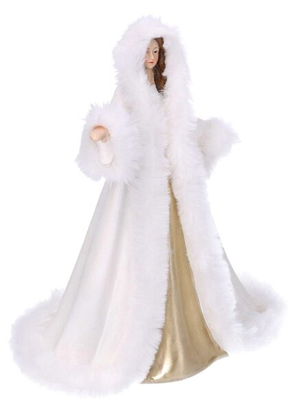 Statuina Donna in Resina bianco cm 18,5x15xh24