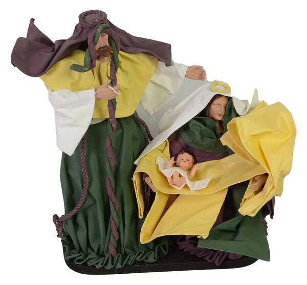Natività Presepe multicolore pezzo unico cm 26x16xh33,5