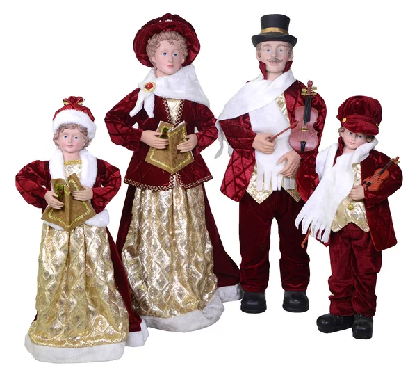 Famiglia Cantori in Plastica e Tessuto Bordeaux Set 4pz cm 34x22xh95