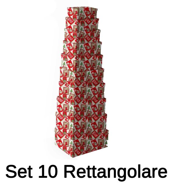 Set 10 Scatole Rettangolari in cartone