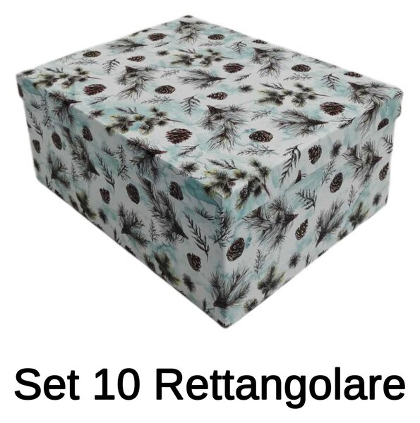 Set 10 Scatole Rettangolari in cartone